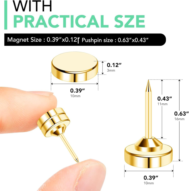 mogii Fém lapos fejű mágneses kapcsok, Modell MP77001, Cikkszám MPT8879, Dobozos csomagolás