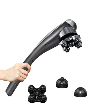 Делфин-образен ръчен масажор с четков мотор, 4 скорости, 6 масажни глави, многоетапна настройка