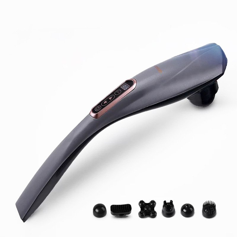 Delfin alakú kézi masszírozó kefés motorral, 4 sebesség, 6 masszázsfej, többszintű beállítás