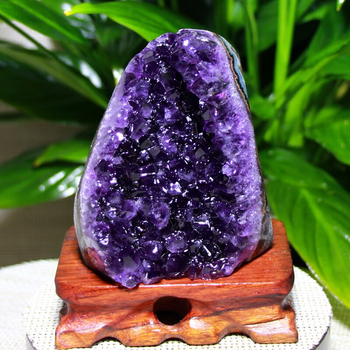 Ουρουγουάης φυσικός κρύσταλλος κλάστερ, χειροποίητη γυαλισμένη επιφάνεια, χειροποίητο, αγροτικό στυλ, μοτίβο λεκάνης θησαυρού, PP σακούλα ατομική συσκευασία