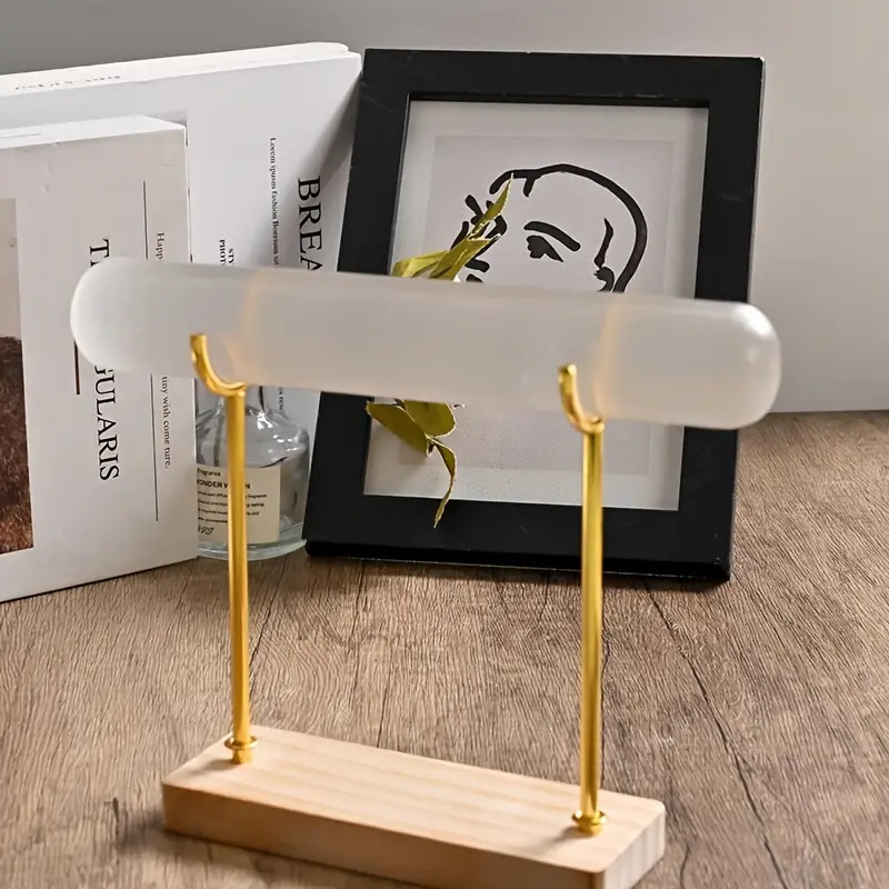 Kristály karkötő és nyaklánc kiállító állvány demagnetizáló rúddal, modern minimalist design, papírdobozos csomagolás