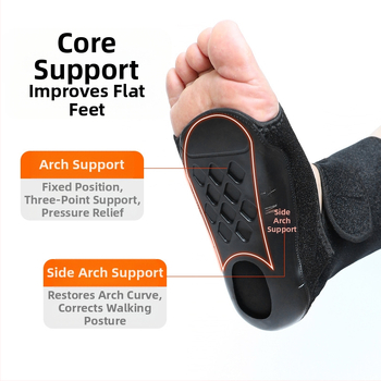 Νάρθηκας αστραγάλου με διόρθωση επίπεδου ποδιού, πάτος καμάρας και στήριξη για πόδια σε σχήμα Χ και βαλγούς