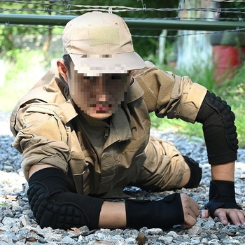 Προστατευτικά γονάτων και αγκών για τακτική εκπαίδευση, πολυεστερική ίνα, ενήλικες, μπατμίντον, προστασία γόνατος και αγκώνα