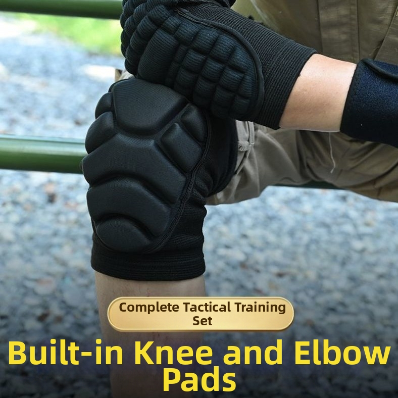 Chrániče kolien a lakťov pre taktické plazenie a tréning, polyesterové vlákno, dospelí, badminton, ochrana kolien a lakťov