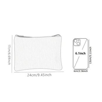 Чанта за грим от Corduroy, принт с животни и цветя, подплата от Polyester, дишаща, ултра лека и разширяема