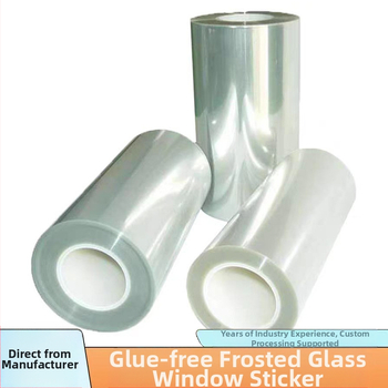 Elektrostatinė stiklo plėvelė be klijų, PVC, skaidri, 1 vnt., namams, virtuvei, svetainei ir biurui