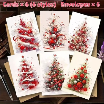 Σετ χριστουγεννιάτικων ευχετήριων καρτών για φίλους, οικογένεια και συναδέλφους (Αριθμός προϊόντος: B; Υλικό: Χαρτόνι; Τεχνική: Εκτύπωση; Διαθέσιμες γιορτές: Γενέθλια, Παγκόσμιες, Χριστούγεννα, Επέτειος; Στυλ: Απλό Μοντέρνο)