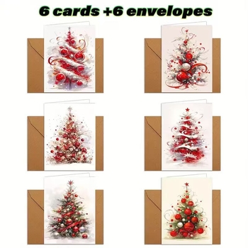 Σετ χριστουγεννιάτικων ευχετήριων καρτών για φίλους, οικογένεια και συναδέλφους (Αριθμός προϊόντος: B; Υλικό: Χαρτόνι; Τεχνική: Εκτύπωση; Διαθέσιμες γιορτές: Γενέθλια, Παγκόσμιες, Χριστούγεννα, Επέτειος; Στυλ: Απλό Μοντέρνο)