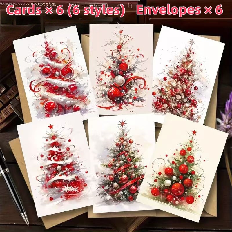 Σετ χριστουγεννιάτικων ευχετήριων καρτών για φίλους, οικογένεια και συναδέλφους (Αριθμός προϊόντος: B; Υλικό: Χαρτόνι; Τεχνική: Εκτύπωση; Διαθέσιμες γιορτές: Γενέθλια, Παγκόσμιες, Χριστούγεννα, Επέτειος; Στυλ: Απλό Μοντέρνο)