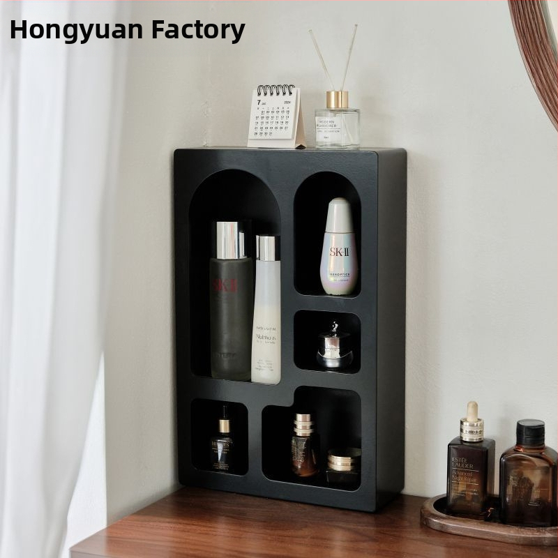 Дървен шкаф за съхранение, прост стил, за грим и чайни принадлежности, модел hyd987654