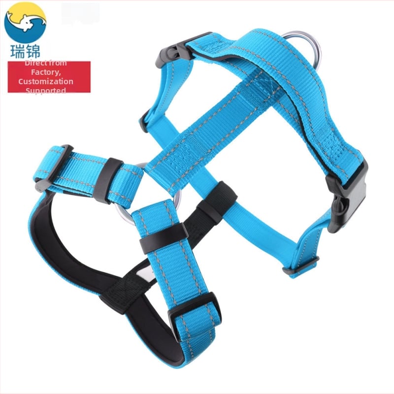 Νάιλον λουρί σκύλου με θωρακική ζώνη, αναδιπλούμενο, Rui Jin, μοντέλο 1-563