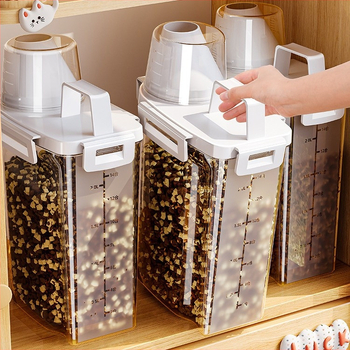 Δοχείο αποθήκευσης τροφής κατοικίδιων – κενό-σφραγιζόμενο, αδιάβροχο, υλικό PP, κατάλληλο για τροφή γάτας και σκύλου (οικιακή χρήση)