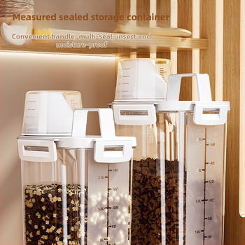 Δοχείο αποθήκευσης τροφής κατοικίδιων – κενό-σφραγιζόμενο, αδιάβροχο, υλικό PP, κατάλληλο για τροφή γάτας και σκύλου (οικιακή χρήση)