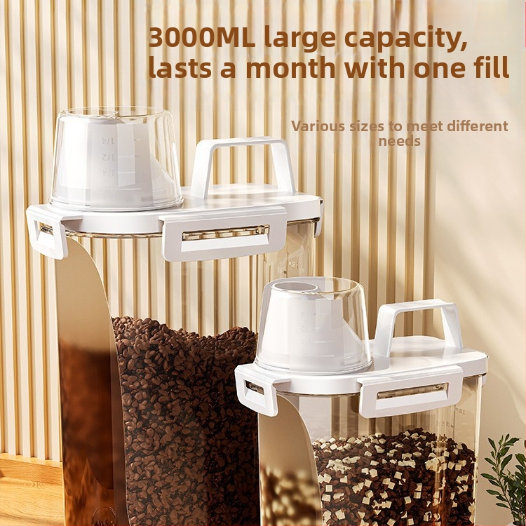 Контейнер за съхранение на храна за домашни любимци – вакуумно запечатан, влагозащитен, PP материал, подходящ за котешка и кучешка храна