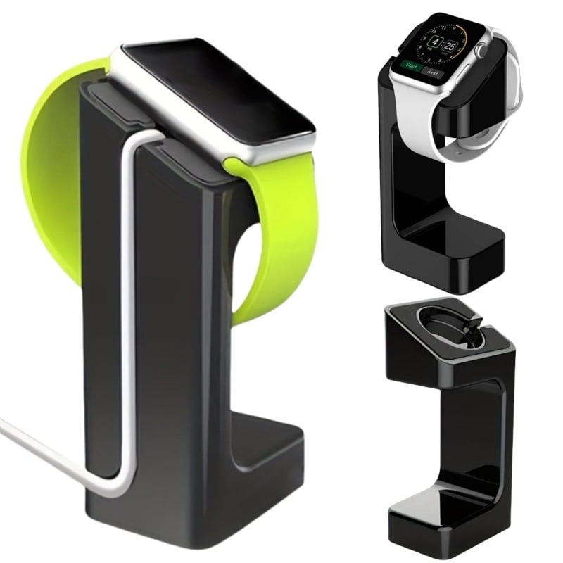 Függőleges óra töltőállvány, egy darabból készült konstrukció, ABS műanyag, függőleges kialakítás, spray bevonatú felület, kifinomult stílus