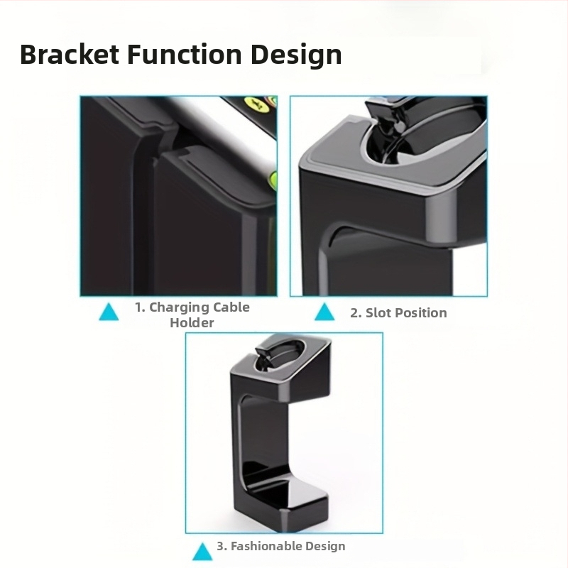 Függőleges óra töltőállvány, egy darabból készült konstrukció, ABS műanyag, függőleges kialakítás, spray bevonatú felület, kifinomult stílus