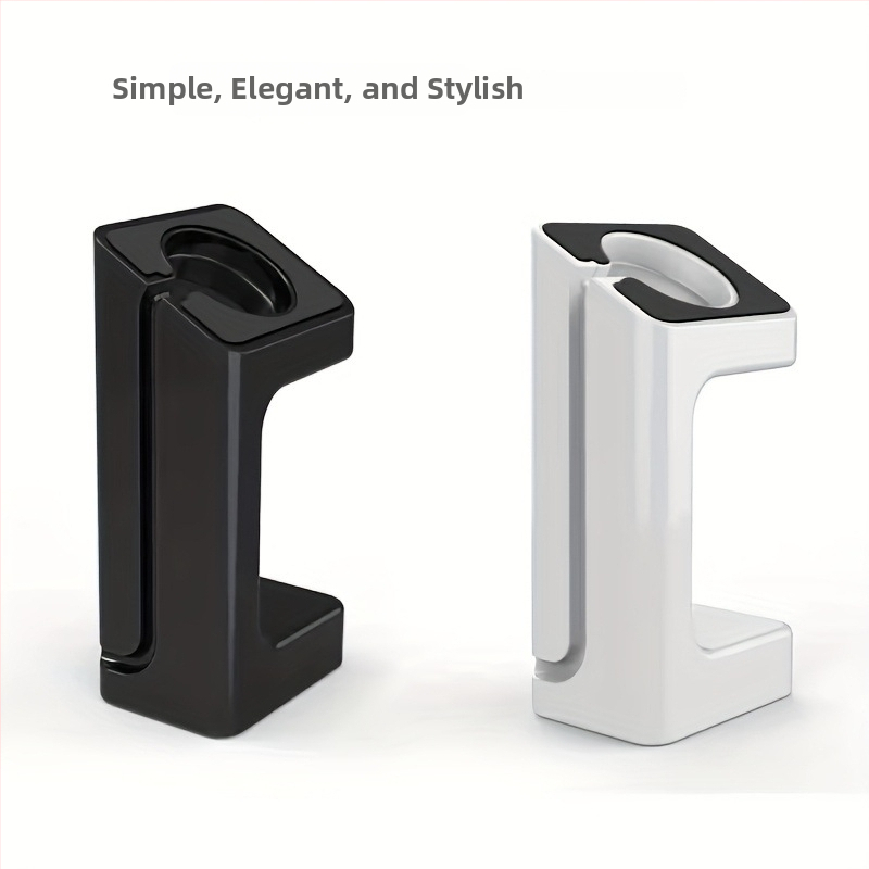 Függőleges óra töltőállvány, egy darabból készült konstrukció, ABS műanyag, függőleges kialakítás, spray bevonatú felület, kifinomult stílus