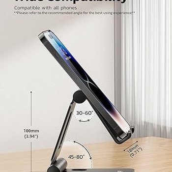 Βάση για ταμπλέτας και κινητού από κράμα αλουμινίου, πτυσσόμενη και επεκτειόμενη οθόνη, για γραφείο