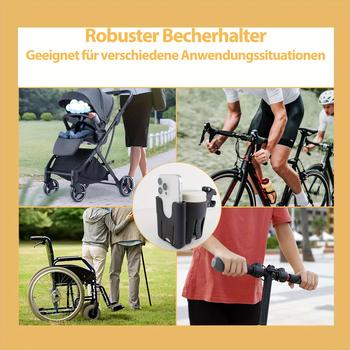 ML-F52 2-в-1 универсален държач за чаша за мотоциклет, детска количка и велосипед