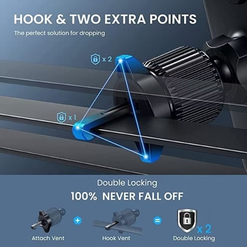 Автомобилен държач за телефон Getxuntong — за навигационни смартфони, монтаж към въздушен вентил, пластмасов, с възможност за персонализиране