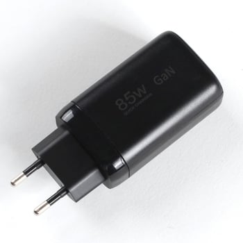 Încărcător PD85W GaN USB-C, cu 3 porturi, Intrare 110-240V, Ieșire 0.5-12V, OEM disponibil