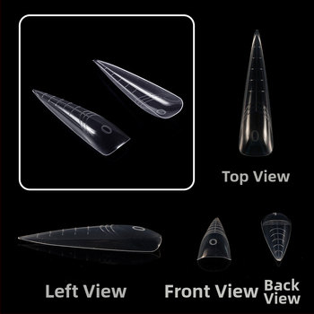 Κρυστάλλινο μοντέλο επέκτασης νυχιών Νο. 50 — Πλαστικό, φόρμα τέχνης νυχιών