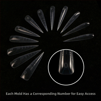 Κρυστάλλινο μοντέλο επέκτασης νυχιών Νο. 50 — Πλαστικό, φόρμα τέχνης νυχιών