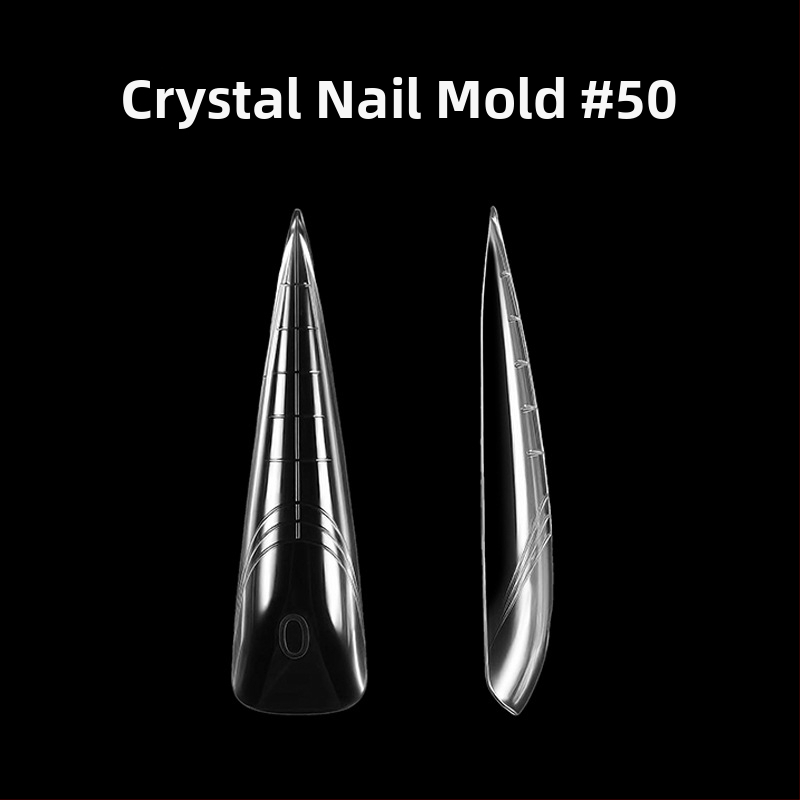Κρυστάλλινο μοντέλο επέκτασης νυχιών Νο. 50 — Πλαστικό, φόρμα τέχνης νυχιών