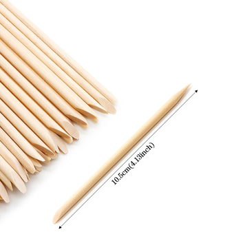 Διπλής όψεως ξύλινο εργαλείο μανικιούρ για σημάδεμα και ανάγλυφο σχέδιο, ώθηση επιδερμίδας και καθαρισμό νυχιών