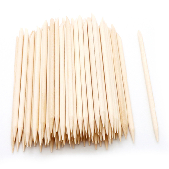 Διπλής όψεως ξύλινο εργαλείο μανικιούρ για σημάδεμα και ανάγλυφο σχέδιο, ώθηση επιδερμίδας και καθαρισμό νυχιών