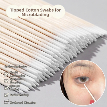 Jednokratne štapiće od pamuka s uskim, finim vrhom – za ljepotu, tetoviranje, šminku i konturu očiju