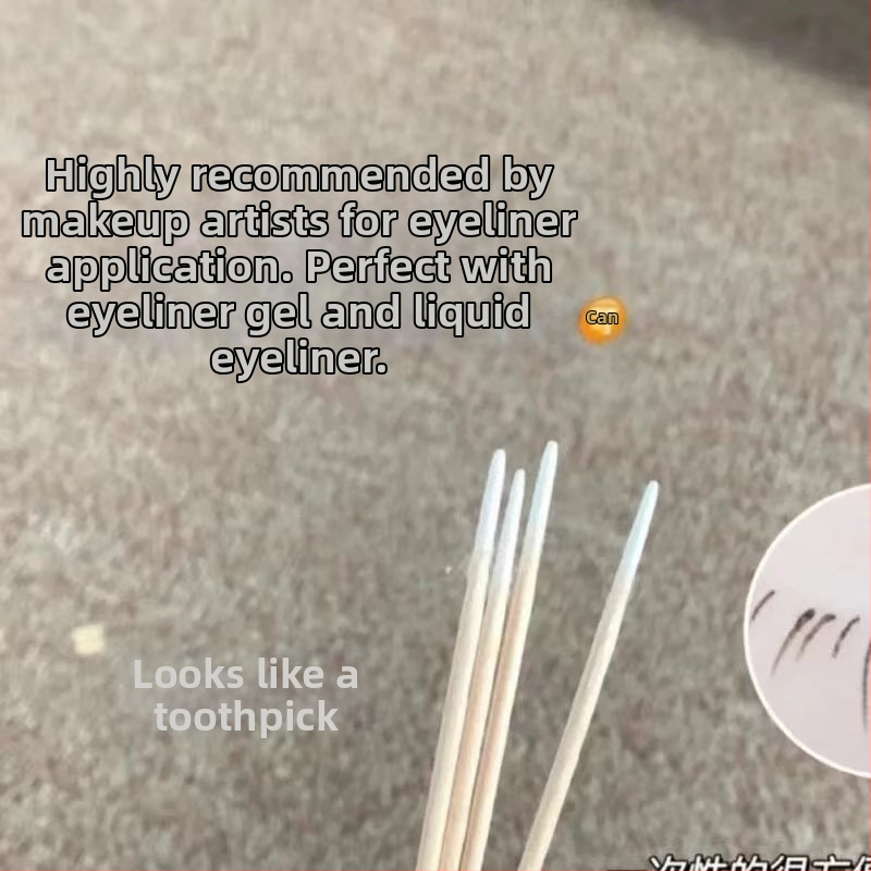 Jednorázové špičaté vatové tyčinky s jemným hrotom – na kozmetiku, tetovanie, líčenie a očné linky