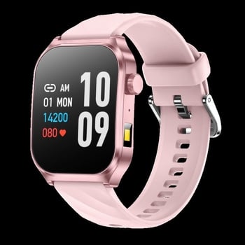 Chytré hodinky s Bluetooth volaním, AI hlasový asistent, meranie okyslenia krvi a tepu, meranie krvného tlaku, sledovanie spánku; silikónový remienok, magnetické nabíjanie, vodeodolné, Android kompatibilný