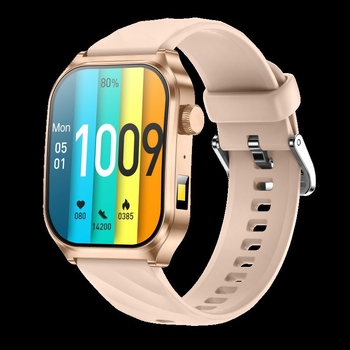 Chytré hodinky s Bluetooth volaním, AI hlasový asistent, meranie okyslenia krvi a tepu, meranie krvného tlaku, sledovanie spánku; silikónový remienok, magnetické nabíjanie, vodeodolné, Android kompatibilný