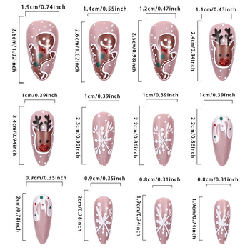 Αυτοκόλλητα νυχιών: χριστουγεννιάτικος καρό μπισκότο-άνθρωπος, στυλ Instagram, φοριέται, σε ευρωπαϊκό και αμερικανικό στυλ, γιορτινά νύχια