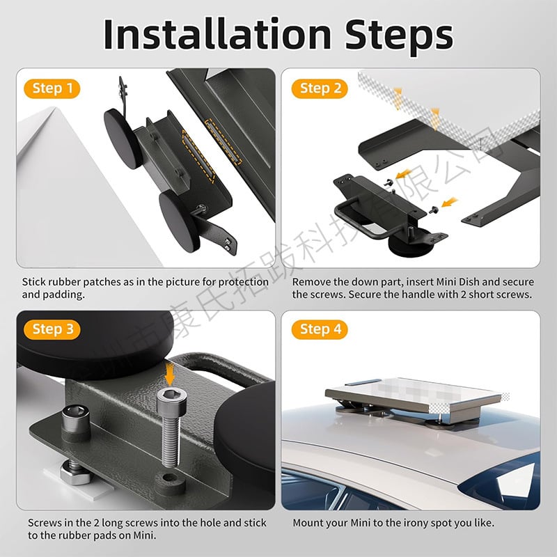 KBZ Mini metalni nosač za krov automobila s magnetskim prihvatom – V4, nosivost 30 kg, DY1269