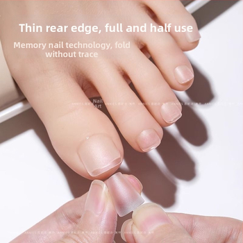 Πλακίδες επεκτάσεων νυχιών ποδιών – υπερλεπτές, χωρίς ραφή, ματ, φορητές (Ak55, Bobo, Στυλ: ultra-thin και διακριτικό, Σχήμα: φοριέται, Μοντέλο: γατόνυχου)