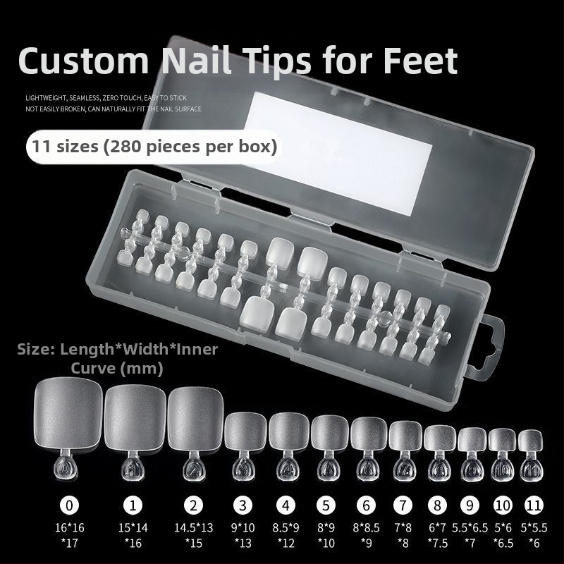 Πλακίδες επεκτάσεων νυχιών ποδιών – υπερλεπτές, χωρίς ραφή, ματ, φορητές (Ak55, Bobo, Στυλ: ultra-thin και διακριτικό, Σχήμα: φοριέται, Μοντέλο: γατόνυχου)
