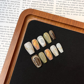 Πρες-ον νύχια Arietta – Σχεδίαση σε στυλ Ins, υπερ-λεπτά και αόρατα, απλό και γλυκό στυλ; Μοτίβο Αγάπη; για κυρίες