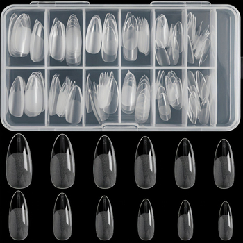Комплект за маникюр с 120 части: овална форма, пълно покритие и матово завършване за салон