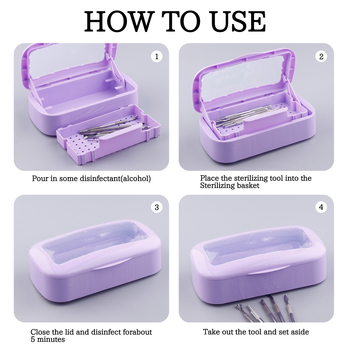 Θήκη απολύμανσης εργαλείων μανικιούρ και βλεφαρίδων – καθαρισμός με αλκοόλ και βύθιση, πλαστικό, 320 g, Zidivi OEM