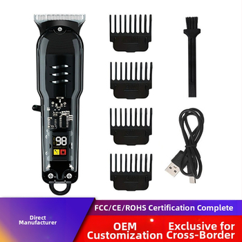 Mașină de tuns FY1502 – profesională pentru saloane, lamă din oțel inoxidabil, baterie încorporată, impermeabilă, motor cu perii, zgomot redus (≤36 dB)