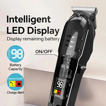 Подстригваща машина FY1502 – професионална за фризьорски салони, ножове от неръждаема стомана, вградена батерия, водоустойчива, нисък шум (≤36 dB)