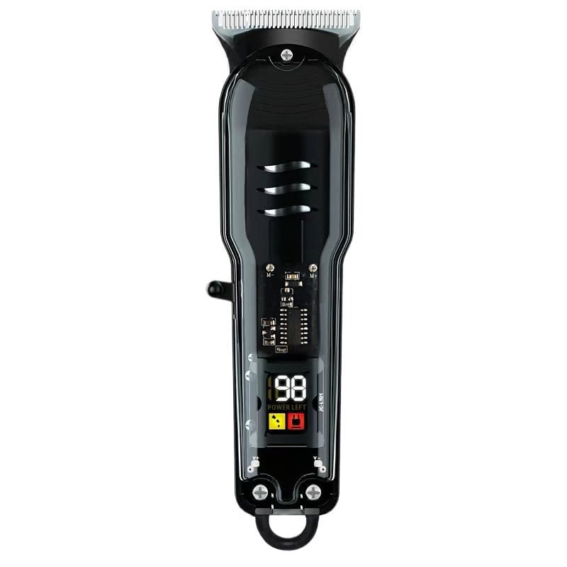 Mașină de tuns FY1502 – profesională pentru saloane, lamă din oțel inoxidabil, baterie încorporată, impermeabilă, motor cu perii, zgomot redus (≤36 dB)