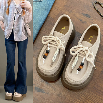 Παπούτσια Mary Jane, με στρογγυλό δάχτυλο, πλατφόρμα με παχιά σόλα, επάνω μέρος συνθετικό δέρμα, PU εσωτερική σόλα, με κορδόνια