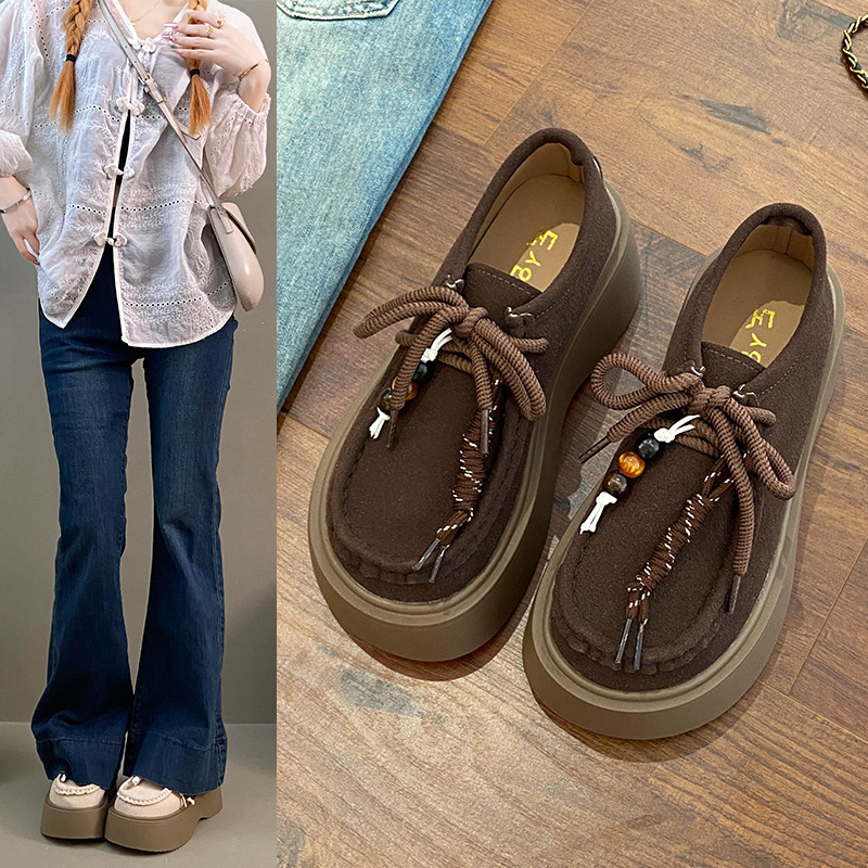 Παπούτσια Mary Jane, με στρογγυλό δάχτυλο, πλατφόρμα με παχιά σόλα, επάνω μέρος συνθετικό δέρμα, PU εσωτερική σόλα, με κορδόνια