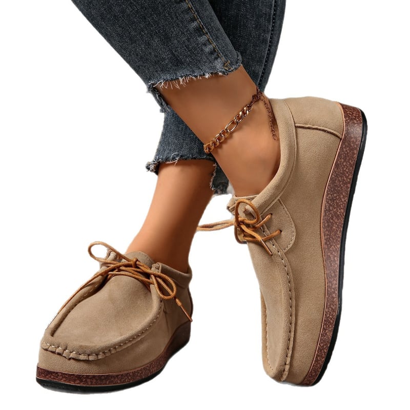 Unisex λοφέρ με μέγεθος Plus Size – στρογγυλή μύτη, επάνω μέρος από συνθετικό δέρμα, χαμηλό τακούνι 1–3 εκ, μπροστινό δέσιμο με κορδόνια, φθινόπωρο-χειμώνα 2025