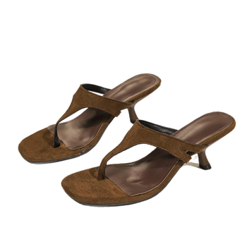 Γυναικείες σάνδαλα PU – τετράγωνη μύτη, PU επένδυση, καουτσούκ σόλα, στυλ Ευρώπη και Αμερική