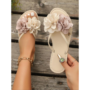 Πέδιλα με φλοράλ σχέδιο και λουρί ανάμεσα στα δάχτυλα, πλατφόρμα, επάνω TPU, σόλα PUR, ύψος πλατφόρμας πάνω από 11 cm