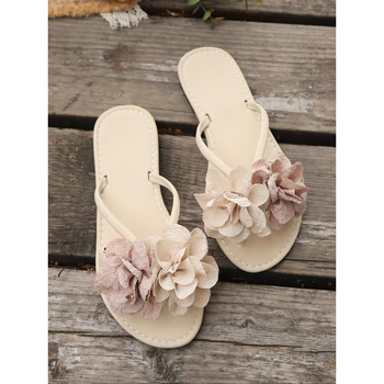 Πέδιλα με φλοράλ σχέδιο και λουρί ανάμεσα στα δάχτυλα, πλατφόρμα, επάνω TPU, σόλα PUR, ύψος πλατφόρμας πάνω από 11 cm